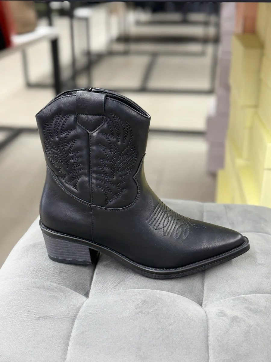 Stivaletti texani effetti imbottito in ecopelle - immagine 3