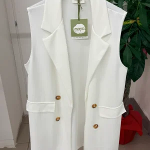 Gilet lungo tinta unita