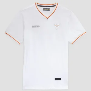 T-shirt bianca con scollo a V