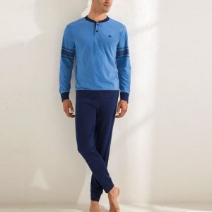 IL Granchio – Pigiama Da Uomo Lungo In Cotone / Art.JerseyGp1115