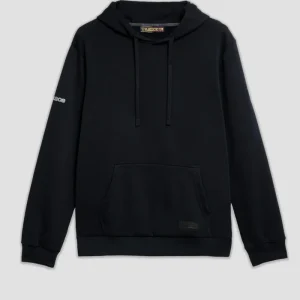 Felpa blu navy con cappuccio