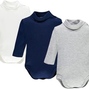 Ellepi – Body Lupetto Manica Lunga Caldo Cotone Neonato Collo Alto