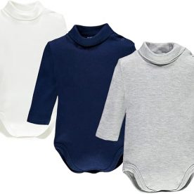 Ellepi – Body Lupetto Manica Lunga Caldo Cotone Neonato Collo Alto - immagine 3