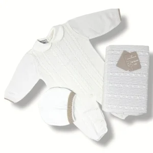 Nazareno Gabrielli / Set Corredino Prima Nascita 3 Pezzi Art./ NG3485 Dis.4