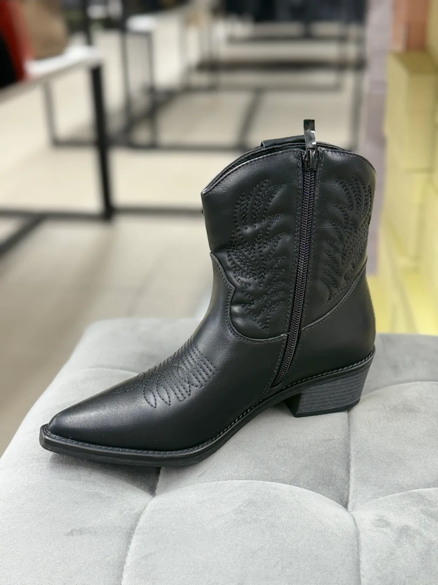 Stivaletti texani effetti imbottito in ecopelle - immagine 4