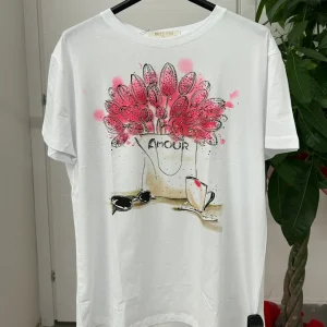 T-shirt a fantasia con brillantini