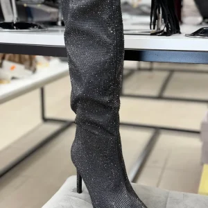 Stivali brillantinati tacco 10cm