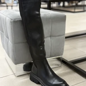 Stivali in ecopelle e nylon alti tacco 3cm