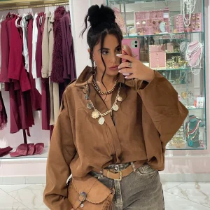 Bomber Scamosciato Over Size