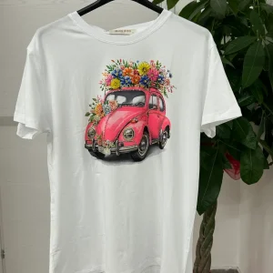 T-shirt a fantasia con brillantini