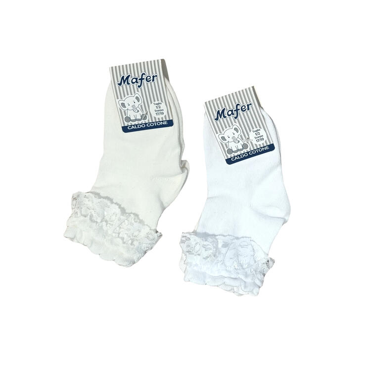 Mafer – Confezione Da 6 Paia – Calza Corta Baby con Bordino in Pizzo / Art.BFC6983 - immagine 3
