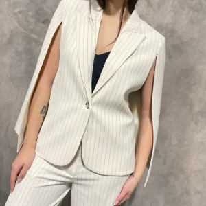 Giacca Mantella Gessata