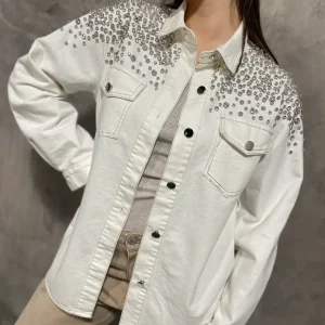 Camicia Jeans Strass