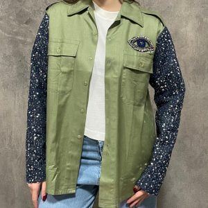 Camicia Verde Paillettes
