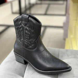 Stivaletti texani effetti imbottito in ecopelle