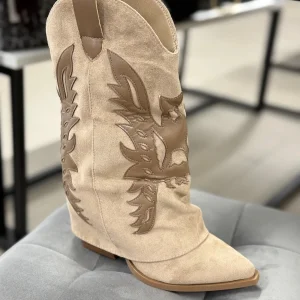 Stivali texani in camoscio