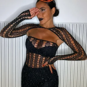 Abito a Rete con Coprispalla