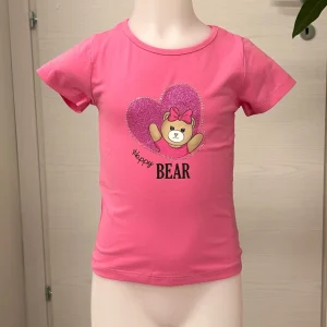T-shirt con cuore brillantinato