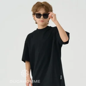 T-SHIRT A COLLO ALTO IN COTONE PESANTE KIDS | PREMIUM EDITION