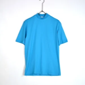 T-SHIRT COLLO ALTO TURCHESE
