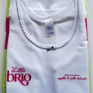 Brio – Canotta Intima Bambina In Cotone Art. Fosca / Fiore