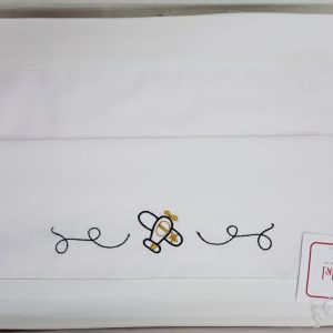 Noibel – Airplane – Aeroplano / Set Lenzuola Bimbo 100% Cotone per Culla E Carrozzina 3 – Pezzi