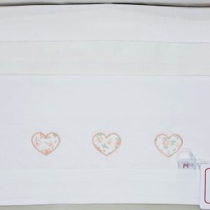 Noibel – Romantic – Romantico  / Set Lenzuola Bimba 100% Cotone  Per Culla – Carrozzina 3 – Pezzi