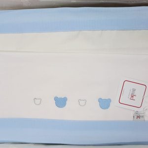 Noibel – Bear – Orsetto / Set Lenzuola Bimbo 100% Cotone Per Culla – Carrozzina 3 – Pezzi