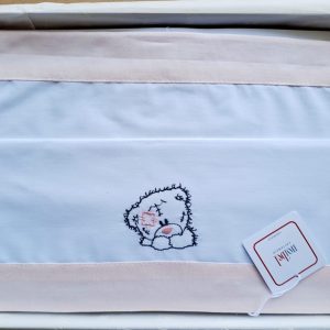 Noibel – Bear Girl / Orsetta – Set Lenzuola Bimba 100% Cotone Per Culla – Carrozzina 3 – Pezzi