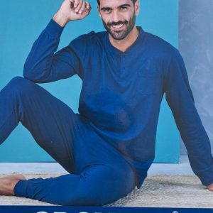 OroNero – Pigiama Cotone Lungo Leggero Estivo / Art.OU1077