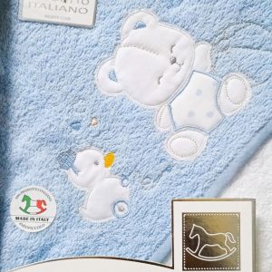 Mio Piccolo – Accappatoio Baby in Spugna Quadrato Ricamato / Art.57 – Dis.372