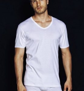 Brio Lingerie – T-Shirt Mezza Manica Scollo V Uomo / Art.Steve