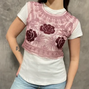 T-shirt Tulle Ricamato