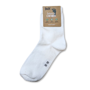 Calzino in canapa donna bianco โ mezzo polpaccio