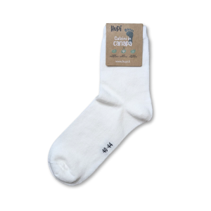 Calzino in canapa uomo bianco โ mezzo polpaccio