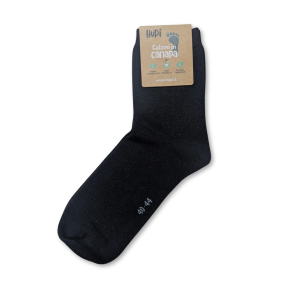 Calzino in canapa uomo nero – mezzo polpaccio