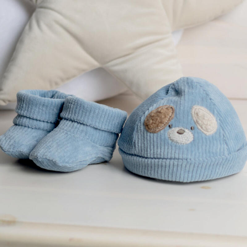 Gary – Cappellino e Scarpette in Ciniglia Neonato / Art.7226 - immagine 3