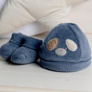 Gary – Cappellino e Scarpette in Ciniglia Neonato / Art.7226