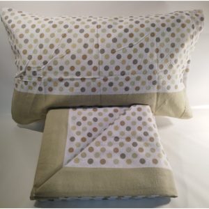 Ambrosiana – Completo Letto Una Piazza Flanella Pois Beige
