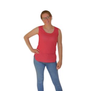 Canottiera donna in canapa – rossa