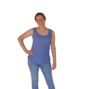 Canottiera donna in canapa – Blu