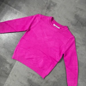 Maglioncino in maglia fucsia in tinta unita 4-12 anni