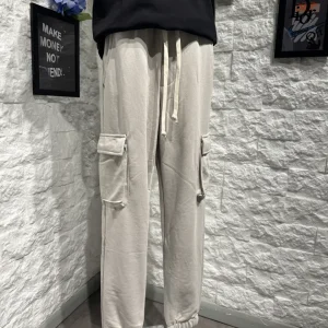 Pantalone cargo grigio ghiaccio con tasconi - GARZATO 10-16 anni