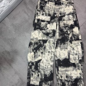 Jeans cargo militari a palazzo con tasconi 8-16 anni