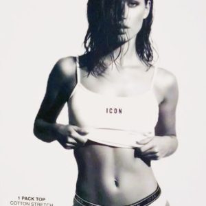 ICON – Canotta Top Donna a Bretelline Cotton Stretch