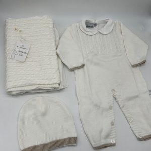 Nazareno Gabrielli / Set Corredino Prima Nascita 3 Pezzi Art./ NG3485 Dis.1