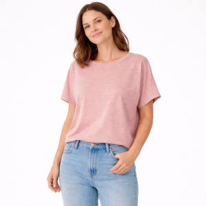 T-shirt Yoga Donna in Canapa Rosa – Active Hemp