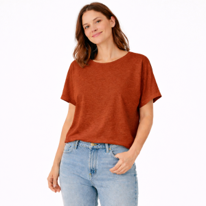 T-shirt Yoga Donna in Canapa Ruggine – Active Hemp
