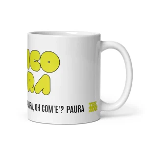 PANICO PAURA Tazza bianca lucida